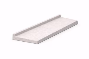 Schéma couvre-mur pente simple avec bord relevé
