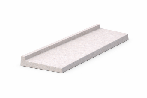 Schéma couvre-mur pente simple avec bord relevé
